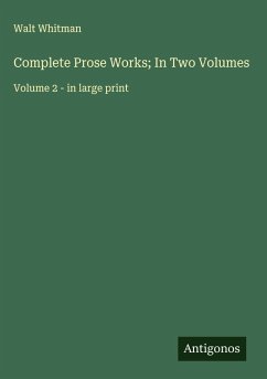 Cover Complete Prose Works; In Two Volumes