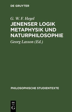 Cover Jenenser Logik Metaphysik und Naturphilosophie (eBook, PDF)