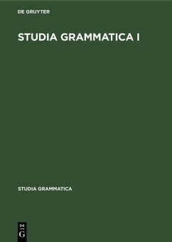 Cover Studia grammatica I (eBook, PDF)