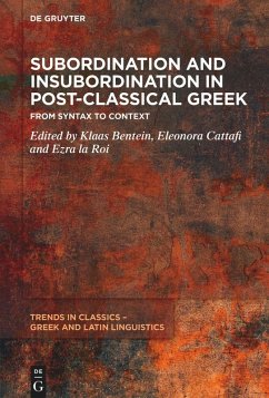 Cover Subordination and Insubordination in Post-Classical Greek (eBook, ePUB)
