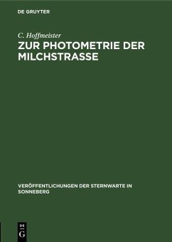 Cover Zur Photometrie der Milchstraße (eBook, PDF)