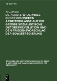 Der erste Widerhall in der deutschen Arbeiterklasse auf die Große Sozialistische Oktoberrevolution und den Friedensvorschlag der Sowjetregierung (eBook, PDF)