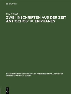 Cover Zwei Inschriften aus der Zeit Antiochos' IV. Epiphanes (eBook, PDF)