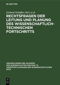 Cover Rechtsfragen der Leitung und Planung des wissenschaftlich-technischen Fortschritts (eBook, PDF)