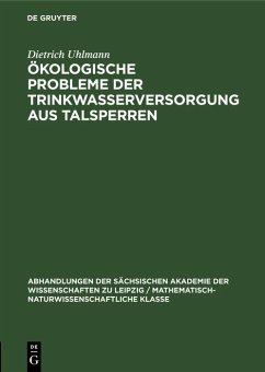 Cover Ökologische Probleme der Trinkwasserversorgung aus Talsperren (eBook, PDF)