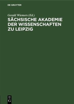 Cover Sächsische Akademie der Wissenschaften zu Leipzig (eBook, PDF)