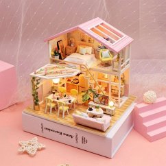 Cover Figured'Art - DIY Miniaturhaus: Sweet Time – Kreatives Bastelset, Haus mit LED, 172 Teilen
