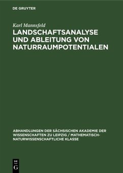 Cover Landschaftsanalyse und Ableitung von Naturraumpotentialen (eBook, PDF)