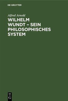 Cover Wilhelm Wundt - Sein philosophisches System (eBook, PDF)