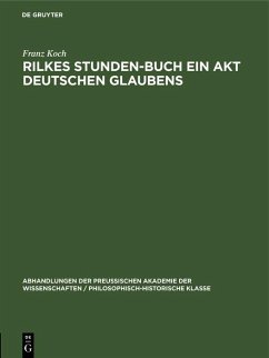 Cover Rilkes Stunden-Buch ein Akt deutschen Glaubens (eBook, PDF)