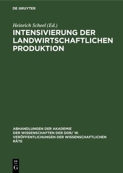 Cover Intensivierung der landwirtschaftlichen Produktion (eBook, PDF)