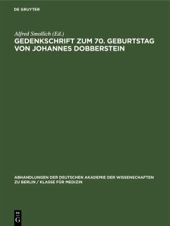 Cover Gedenkschrift zum 70. Geburtstag von Johannes Dobberstein (eBook, PDF)