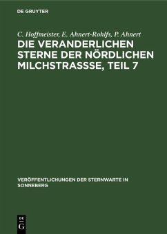 Cover Die veranderlichen Sterne der nördlichen Milchstraßse, Teil 7 (eBook, PDF)