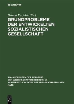 Cover Grundprobleme der entwickelten sozialistischen Gesellschaft (eBook, PDF)