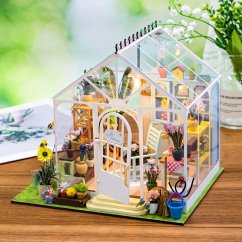 Cover Figured'Art - DIY Miniaturhaus: Sonnige Blume – Kreatives Bastelset, Haus mit LED, 103 Teilen