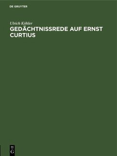 Cover Gedächtnissrede auf Ernst Curtius (eBook, PDF)