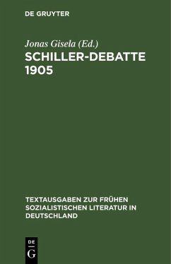 Cover Schiller-Debatte 1905 (eBook, PDF)