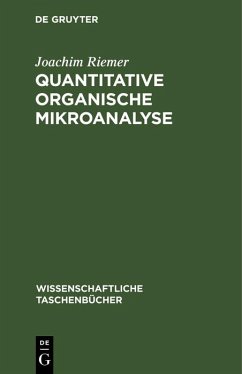 Quantitative organische Mikroanalyse (eBook, PDF) - Riemer, Joachim