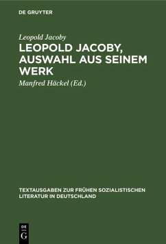 Cover Leopold Jacoby, Auswahl aus seinem Werk (eBook, PDF)