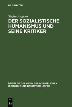 Cover Der sozialistische Humanismus und seine Kritiker (eBook, PDF)