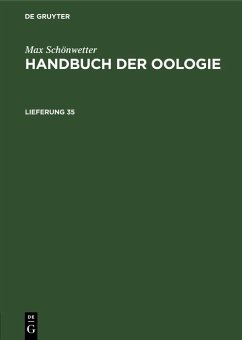 Cover Max Schönwetter: Handbuch der Oologie. Lieferung 35 (eBook, PDF)