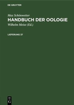 Cover Max Schönwetter: Handbuch der Oologie. Lieferung 37 (eBook, PDF)