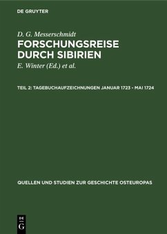 Cover Tagebuchaufzeichnungen Januar 1723 - Mai 1724 (eBook, PDF)
