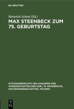 Cover Max Steenbeck zum 75. Geburtstag (eBook, PDF)