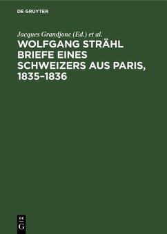 Cover Wolfgang Strähl Briefe eines Schweizers aus Paris, 1835-1836 (eBook, PDF)