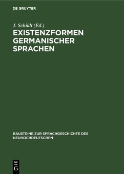 Cover Existenzformen germanischer Sprachen (eBook, PDF)