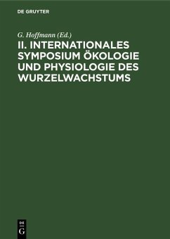 Cover II. Internationales Symposium Ökologie und Physiologie des Wurzelwachstums (eBook, PDF)