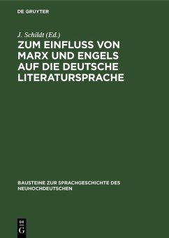 Cover Zum Einfluß von Marx und Engels auf die deutsche Literatursprache (eBook, PDF)