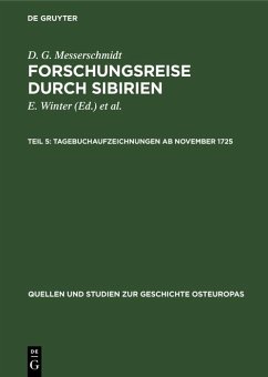 Cover Tagebuchaufzeichnungen ab November 1725 (eBook, PDF)