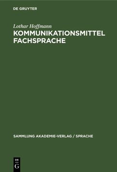 Kommunikationsmittel Fachsprache (eBook, PDF) - Hoffmann, Lothar