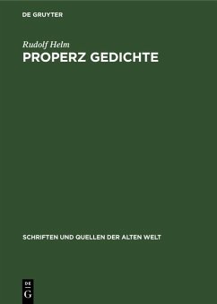 Cover Properz Gedichte (eBook, PDF)