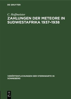 Cover Zahlungen der Meteore in Sudwestafrika 1937-1938 (eBook, PDF)