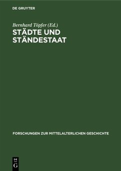 Cover Städte und Ständestaat (eBook, PDF)