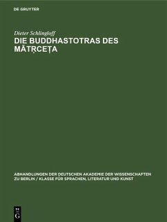 Die Buddhastotras des Mat¿ce¿a (eBook, PDF) - Schlingloff, Dieter