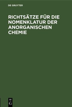 Cover Richtsätze für die Nomenklatur der anorganischen Chemie (eBook, PDF)