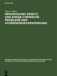 Cover Periodisches Gesetz und einige chemische Probleme der Atomenergieverwendung (eBook, PDF)