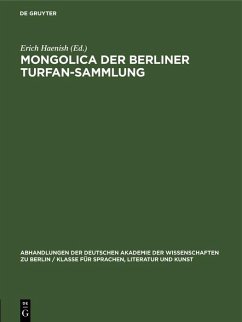Mongolica der Berliner Turfan-Sammlung (eBook, PDF)