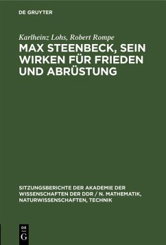 Cover Max Steenbeck, sein Wirken für Frieden und Abrüstung (eBook, PDF)