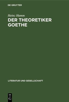 Cover Der Theoretiker Goethe (eBook, PDF)