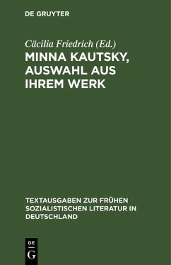 Cover Minna Kautsky, Auswahl aus ihrem Werk (eBook, PDF)
