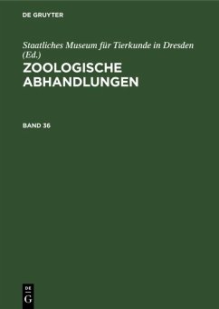 Cover Zoologische Abhandlungen. Band 36 (eBook, PDF)
