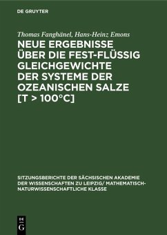 Cover Neue Ergebnisse über die fest-flüssig Gleichgewichte der Systeme der ozeanischen Salze [T > 100°C] (eBook, PDF)