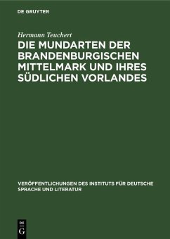 Cover Die Mundarten der brandenburgischen Mittelmark und ihres südlichen Vorlandes (eBook, PDF)