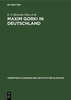 Cover Maxim Gorki in Deutschland (eBook, PDF)