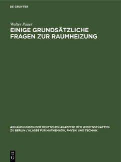 Einige grundsätzliche Fragen zur Raumheizung (eBook, PDF) - Pauer, Walter
