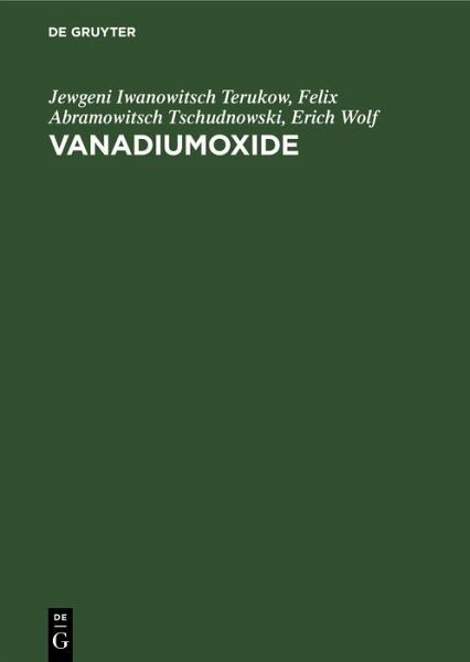 Vanadiumoxide (eBook, PDF)